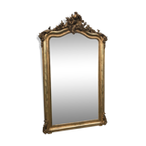 Mirror with a golden leaf pediment, 151x90cm