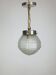 Art Deco glass and metal globe pendant, 1940s