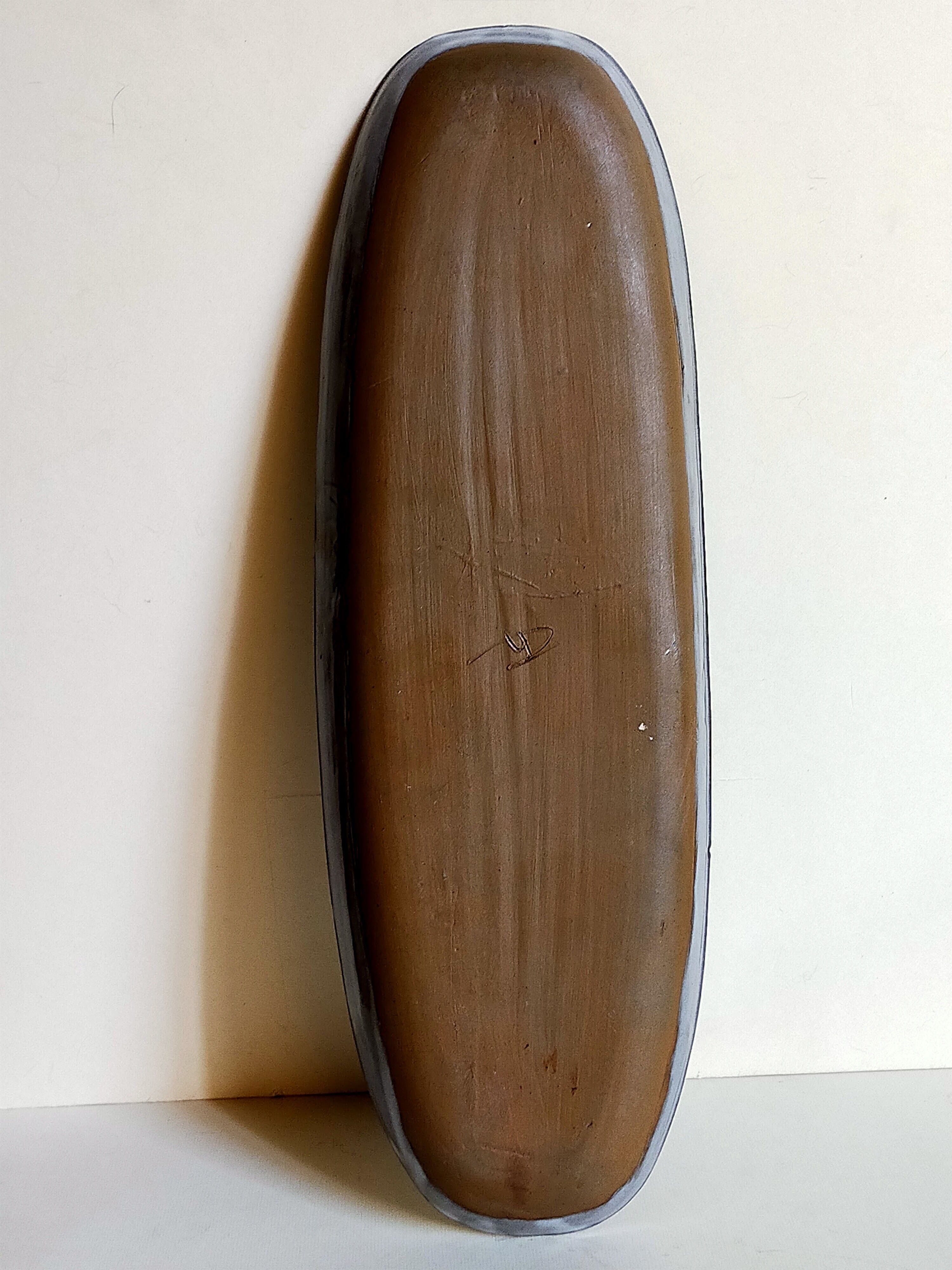 60s ceramic potter oval dish