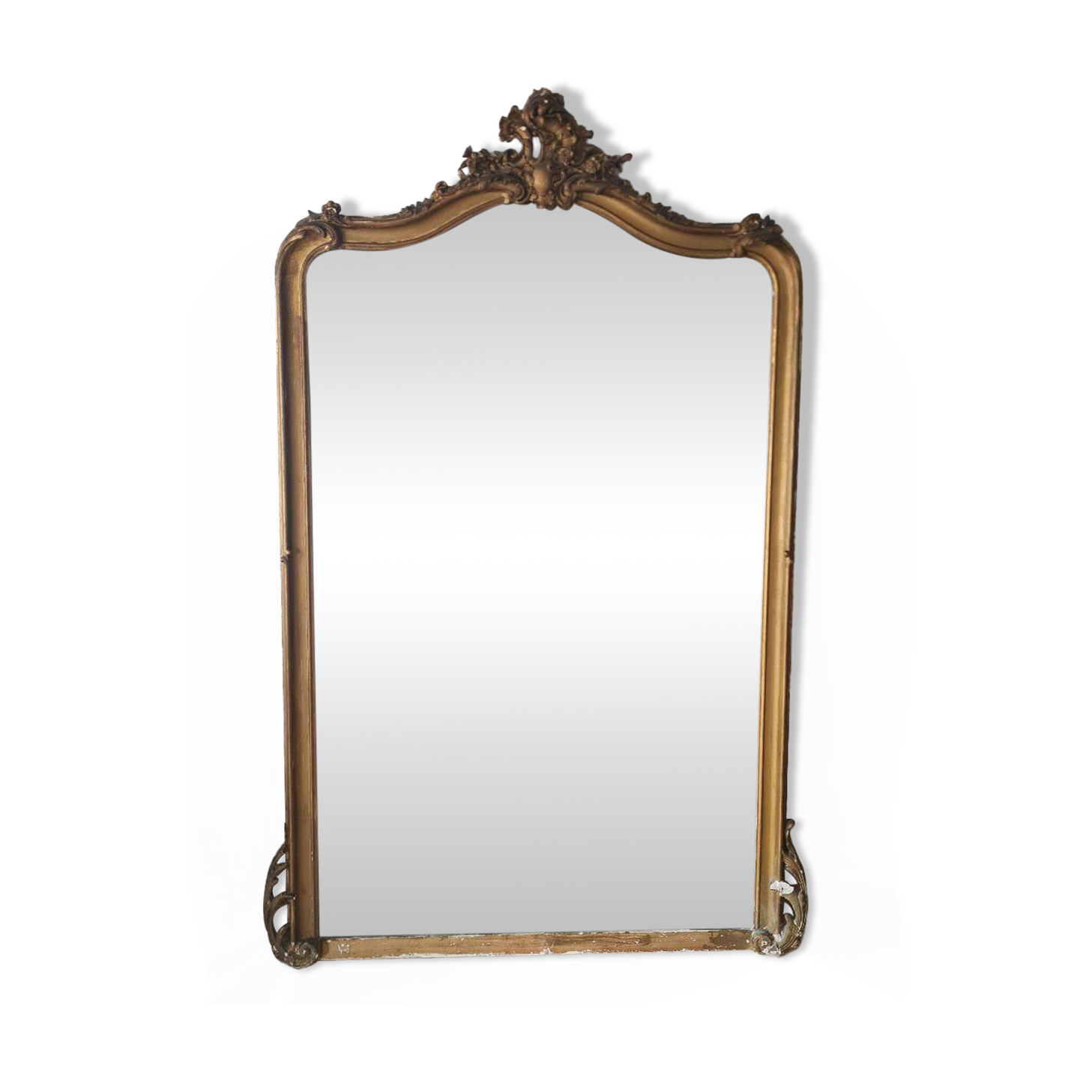 Antique gilded mirror 150 x 90 with moldings