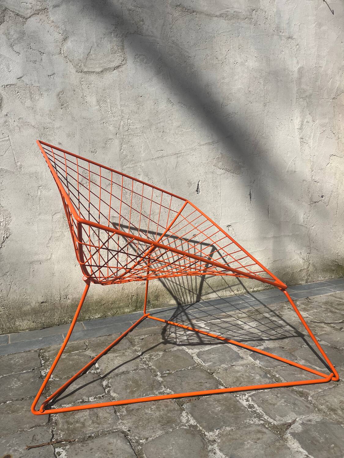 Fauteuil treillis orange