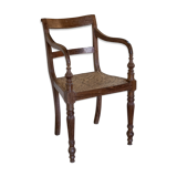 Indonesian mahogany chair and cannage