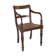 Fauteuil indonésien en acajou et cannage