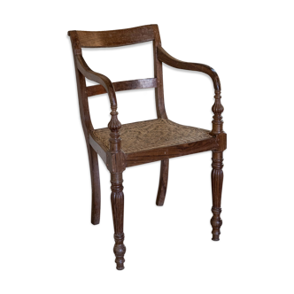Indonesian mahogany chair and cannage