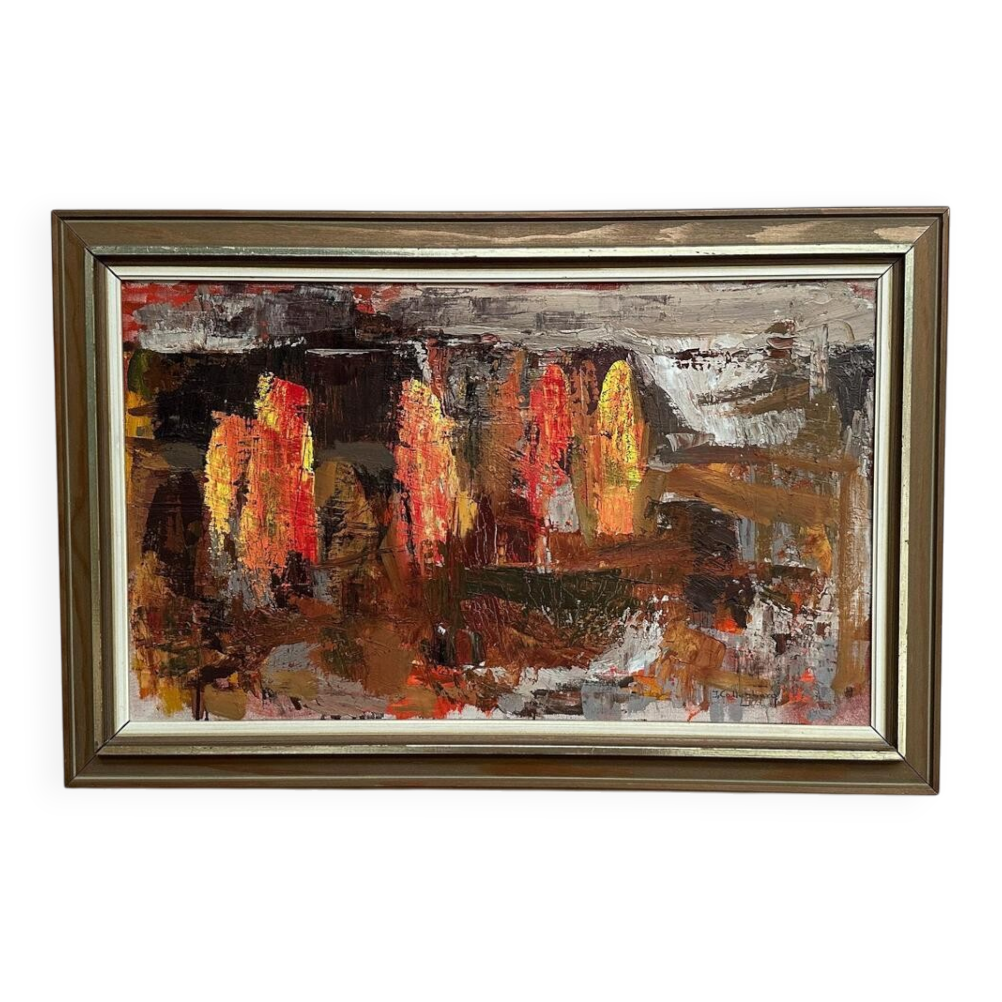 Huile sur toile originale suédoise – « Paysage » par Ingemar Callenberg – Signé – Vintage et encadré