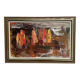 Huile sur toile originale suédoise – « Paysage » par Ingemar Callenberg – Signé – Vintage et encadré