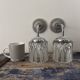 Pair of vintage chrome wall lights