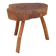 small vintage brutalist wooden tripod side table