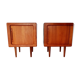 Pair of scandinavian bedsides in curtain teak