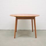 vintage round fold-out dining table