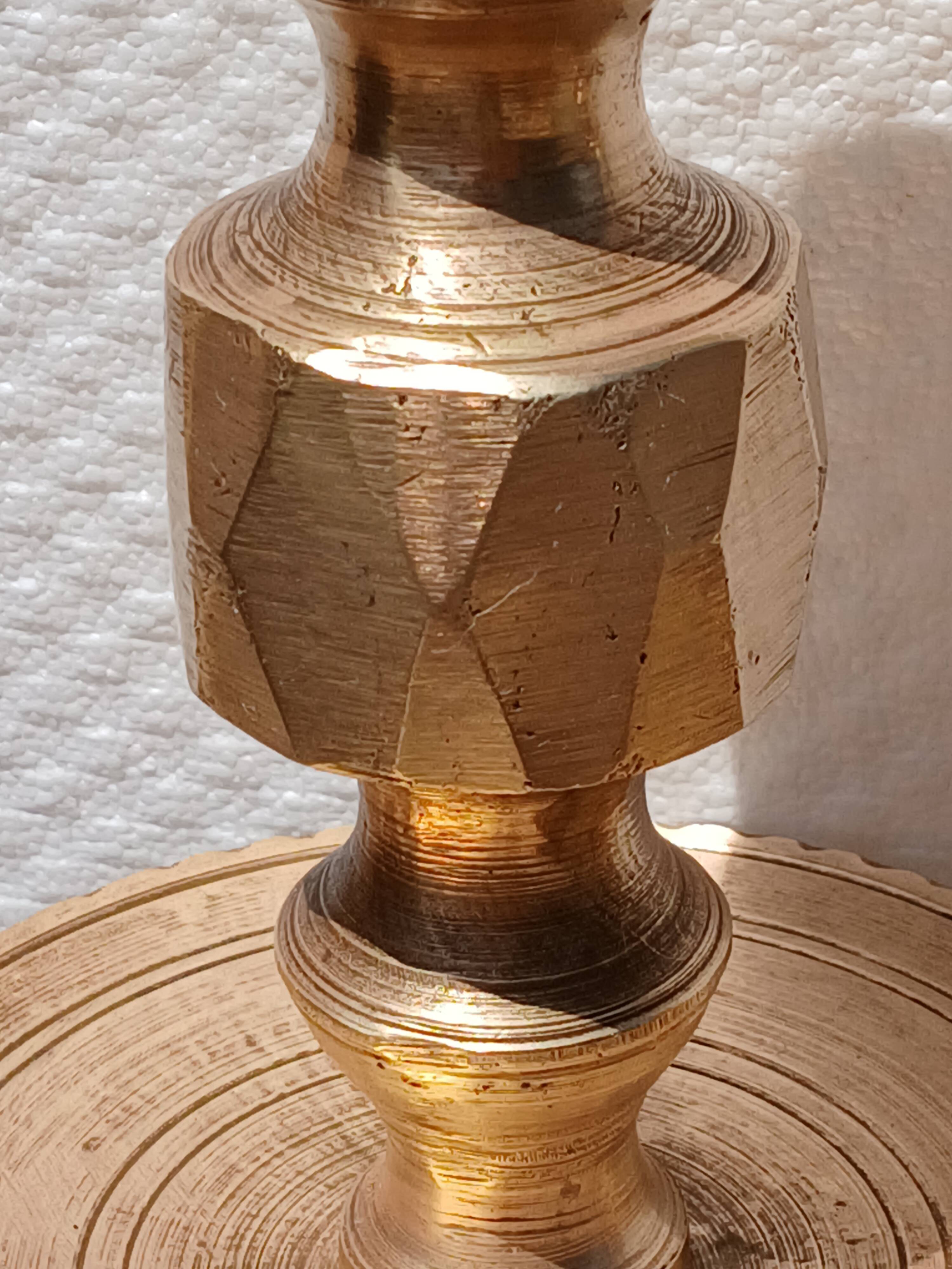 pair of vintage bronze candlesticks from the 1940s