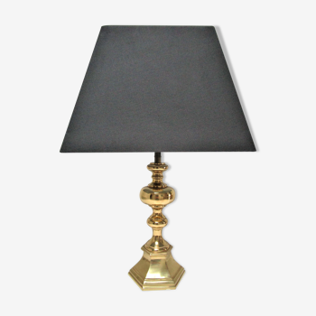 Solid gold brass lamp in neo-classical style
