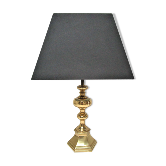 Solid gold brass lamp in neo-classical style