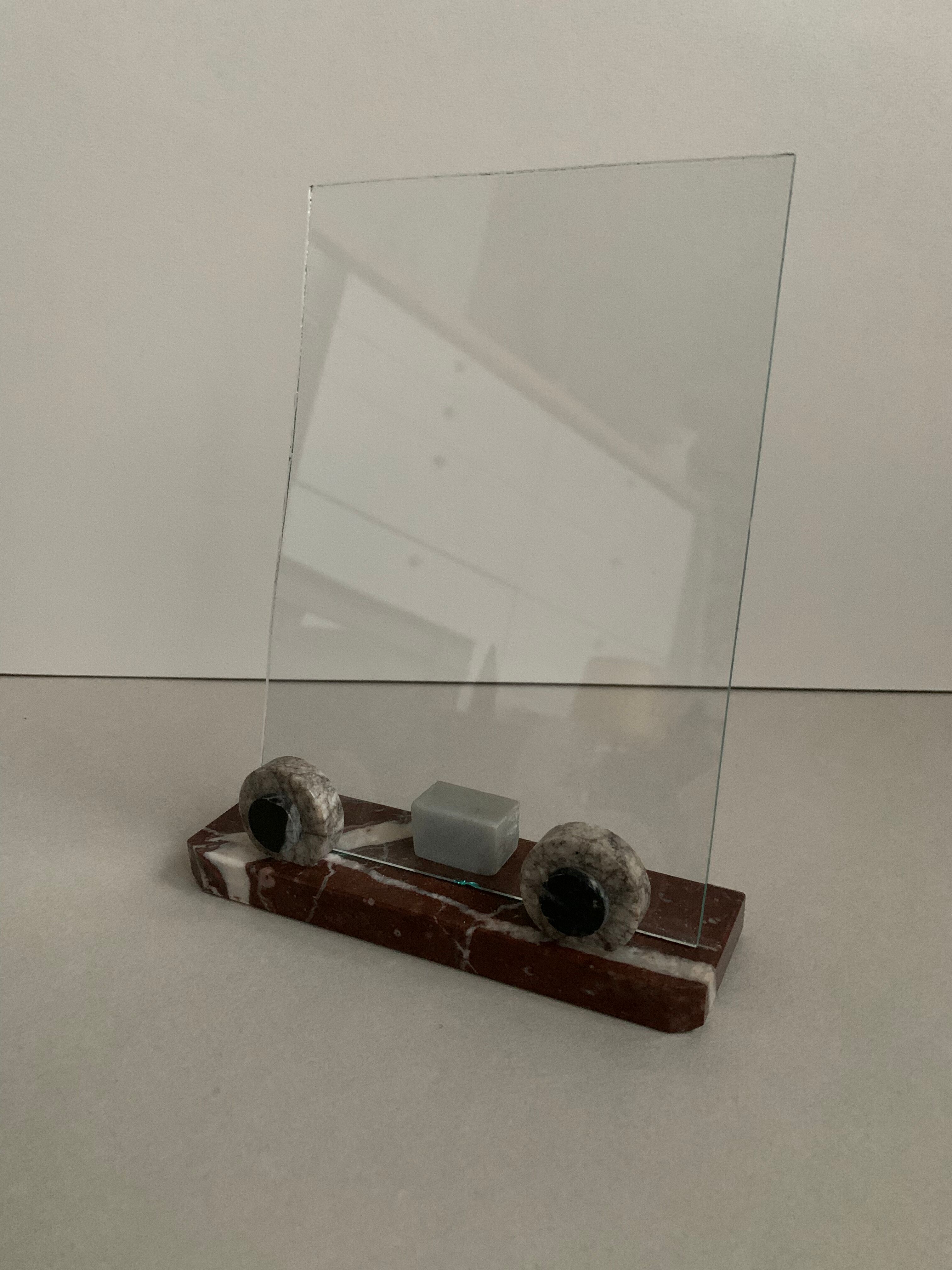 Photo holder in marble old 30s