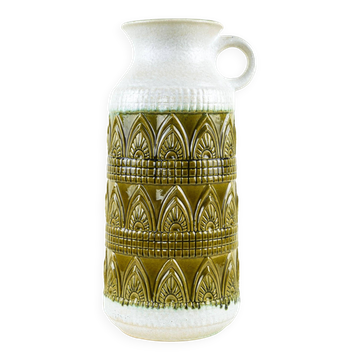 Vase en céramique avec motif en relief, Allemagne de l'Ouest, années 1970