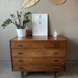 Coiffeuse, commode scandinave en palissandre, années 60