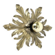 35cm handmade Brass Floral Theatre Wall Ceiling Light, Italy 1970