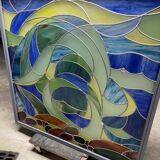 Handmade stained glass window by master glassmaker (for house, manor, castle)