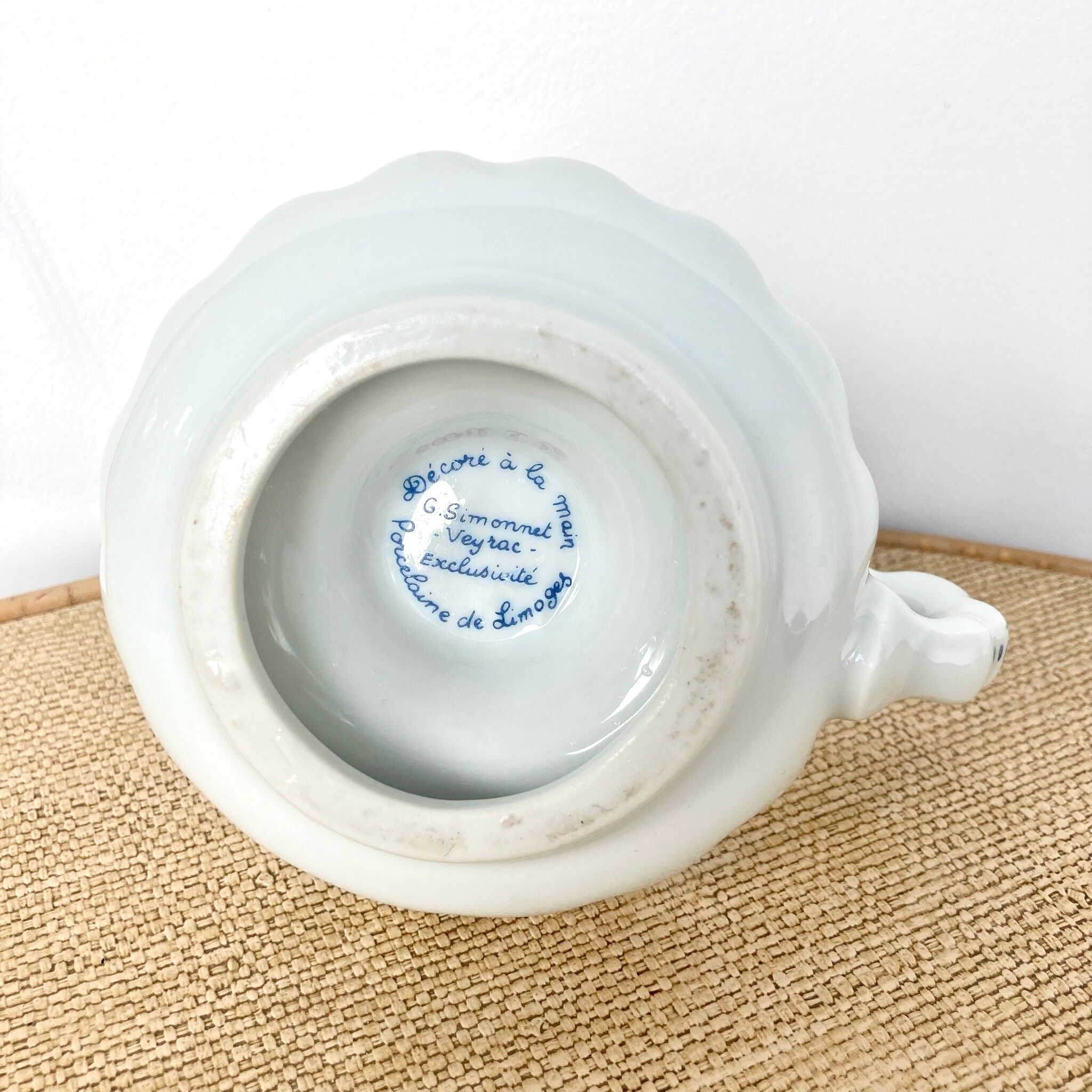 Limoges porcelain candle holder