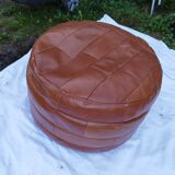Sede Patchwork Leather Pouf