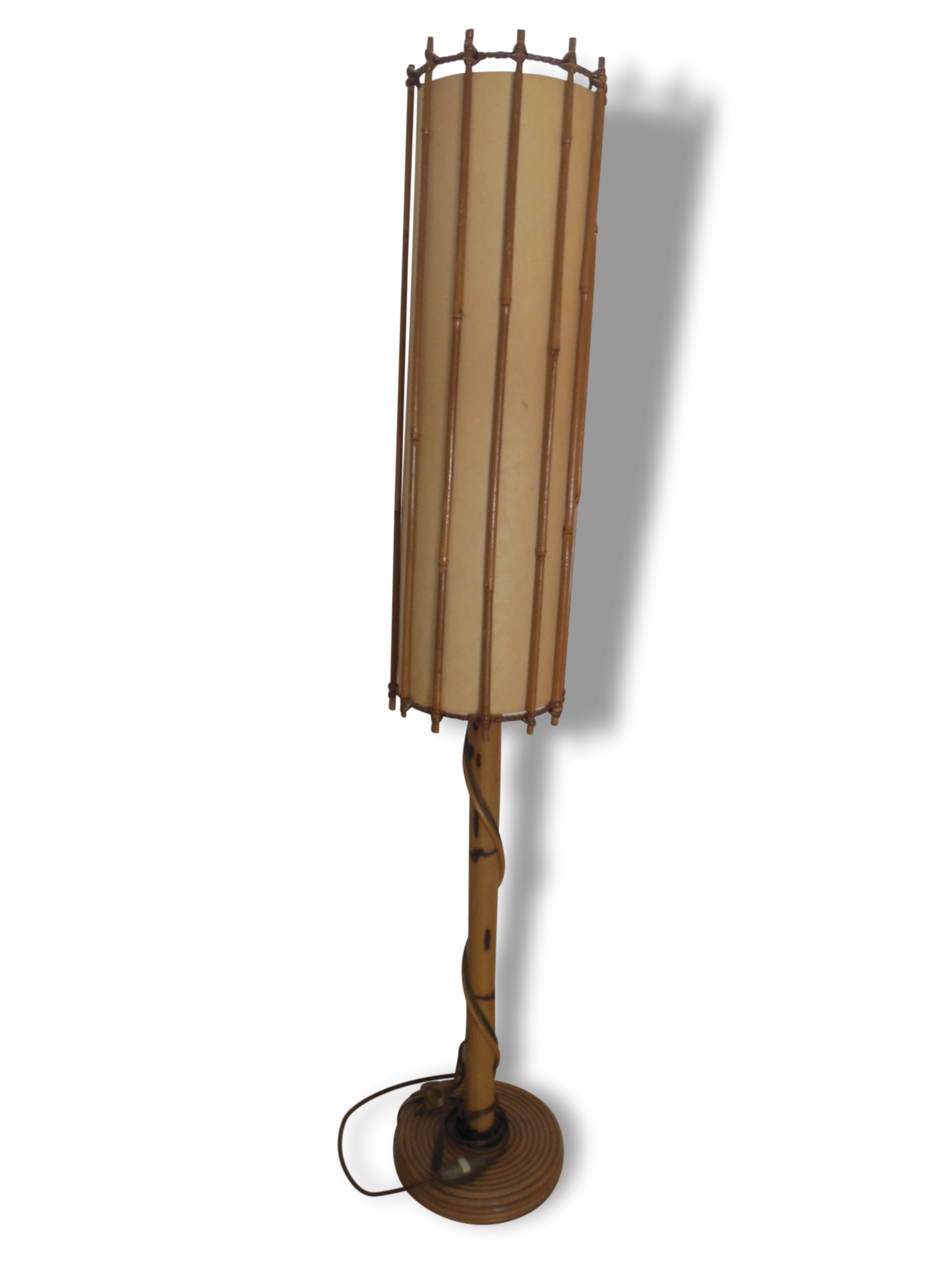 Big lamp rattan bamboo sixties