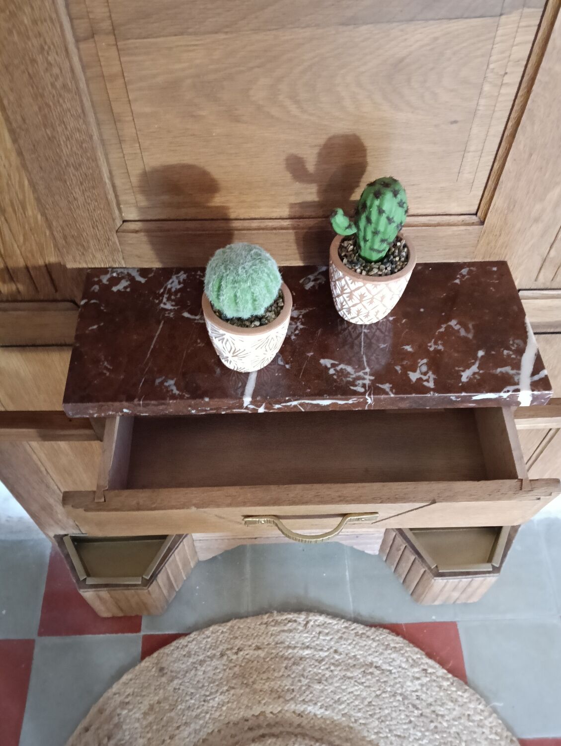 Coat rack solid oak wardrobe