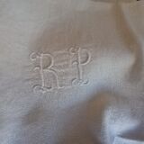 Set of 5 cotton napkins, light ivory, RP monogram