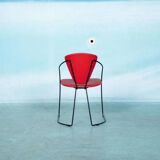 Ensemble de 4 chaises Linda, design italien des années 1980.