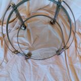 Vintage chrome and glass serving trolley from the 1970s