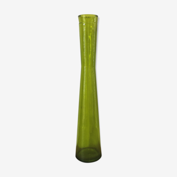Vase vintage verre vert