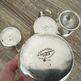 4-piece tea set egoiste 1 person in antique silver metal