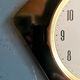 Vintage formica clock silent asymmetrical wall pendulum "Vedette noir"