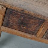 Table d'Appoint / Console Antique de Ferme Rustique Espagnole en Châtaignier, 18ème Siècle