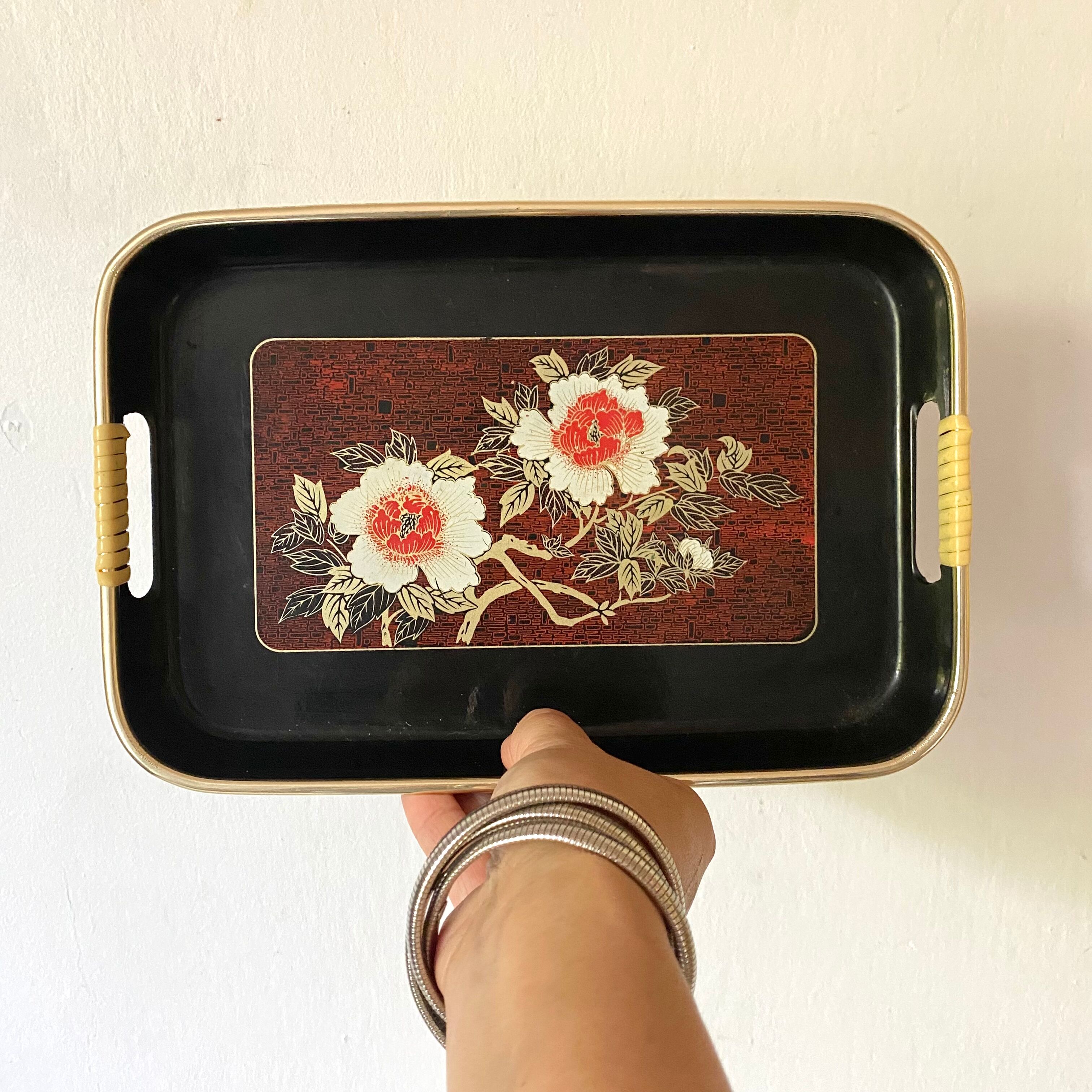 Japanese lacquered wood tops, 80s