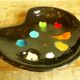 Coupe en ceramique en forme de palette de peintre 1960