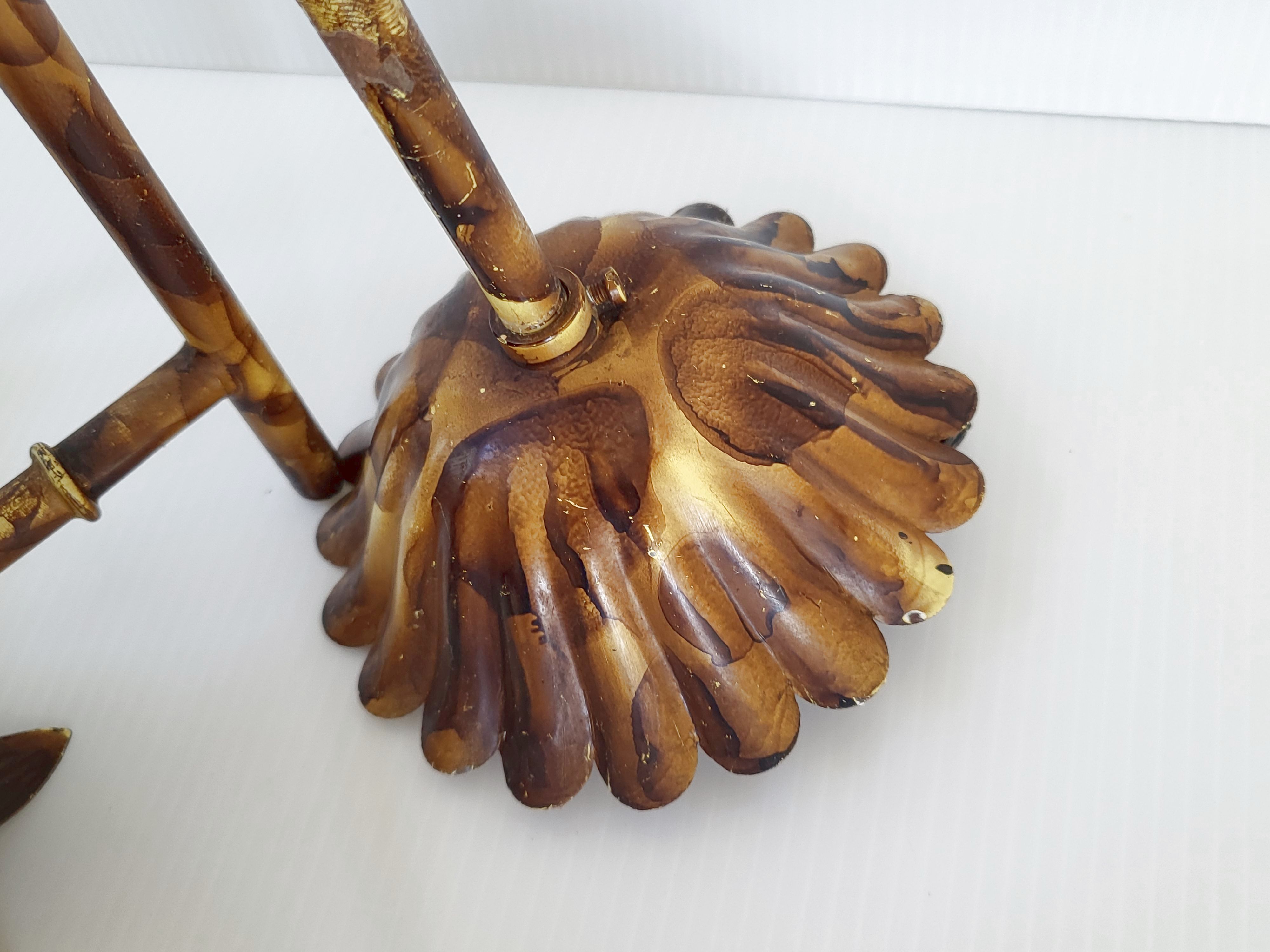 Suspension vintage 1970 pagode faux bambou