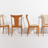 Set of 4 Swedish chairs by Axel Larsson for Bodafors 1960