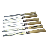 6 old table knives signed J Ott Coutellerie de Colmar