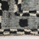Black & beige turkish runner rug 72x284cm