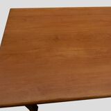 Farm table set and its 2 benches solid golden light wood