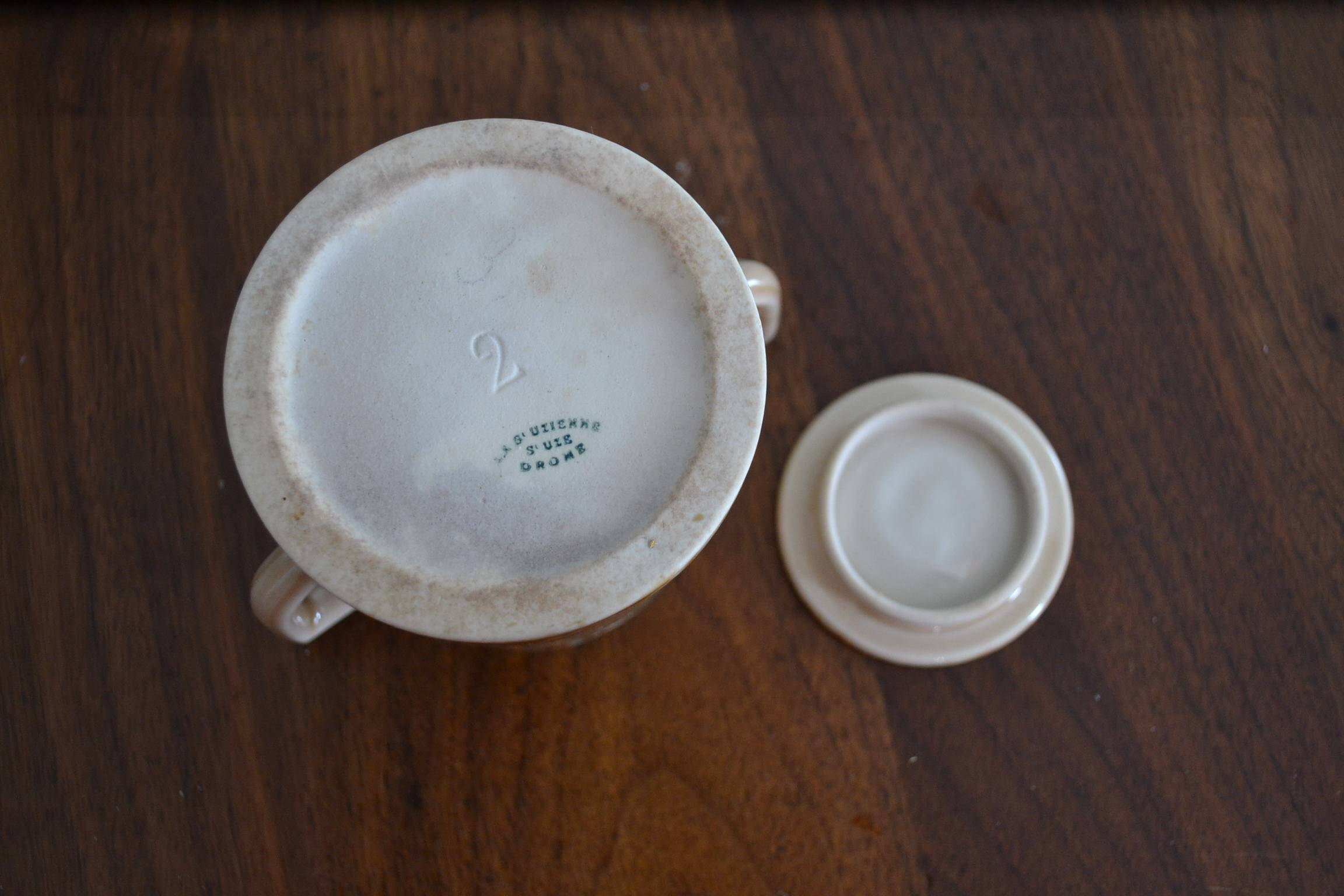 sugar bowl in stoneware from Saint Uze