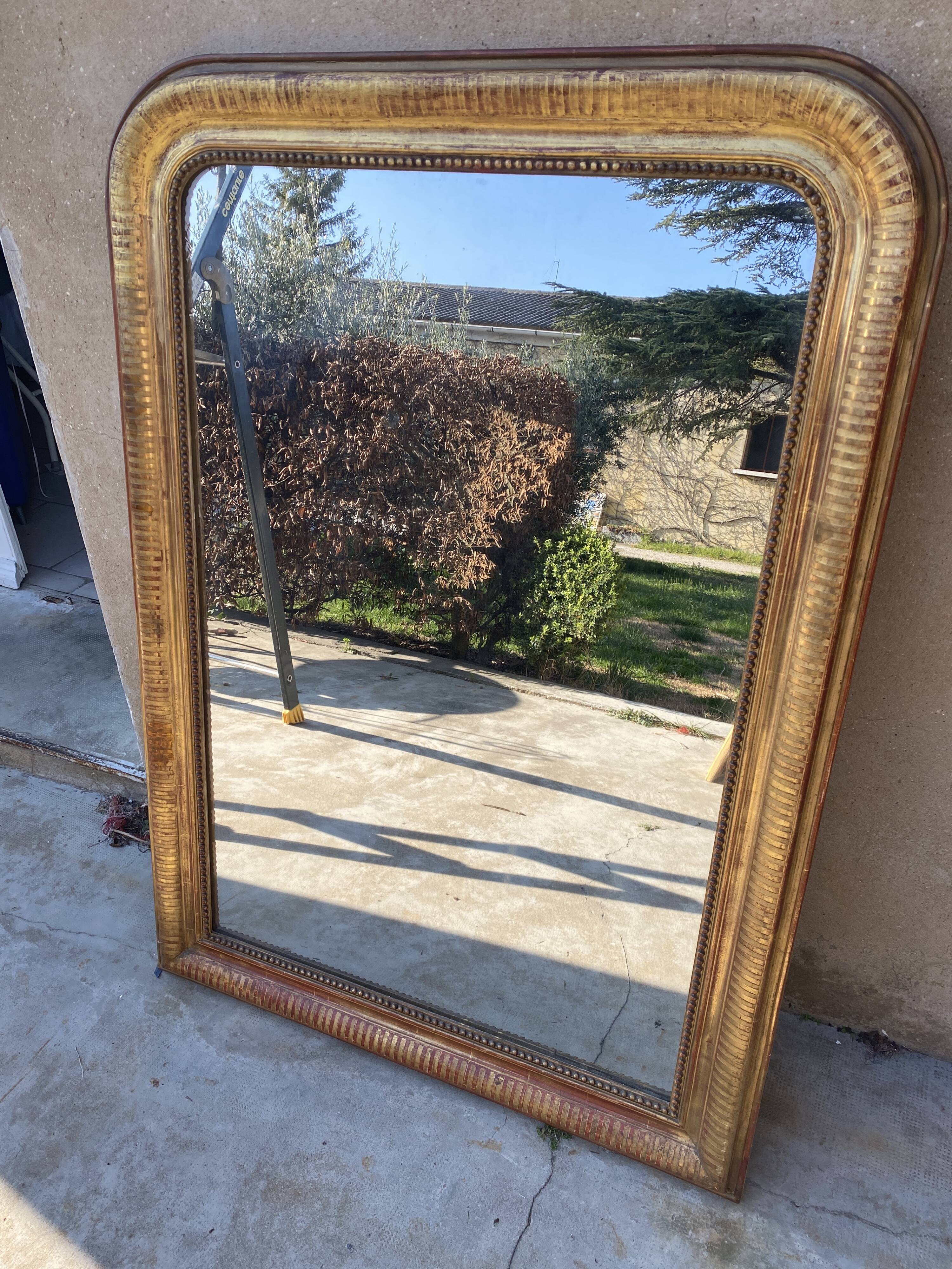 Mirror Louis Philippe gilded 130x94
