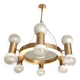 Lustre contemporain de luxe à anneaux avec sphères blanches dégradées par SimoEng