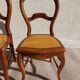 pair of Art Nouveau chairs, cane and faux leather