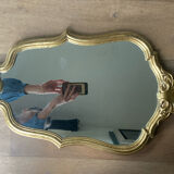 Golden mirror 58x34cm