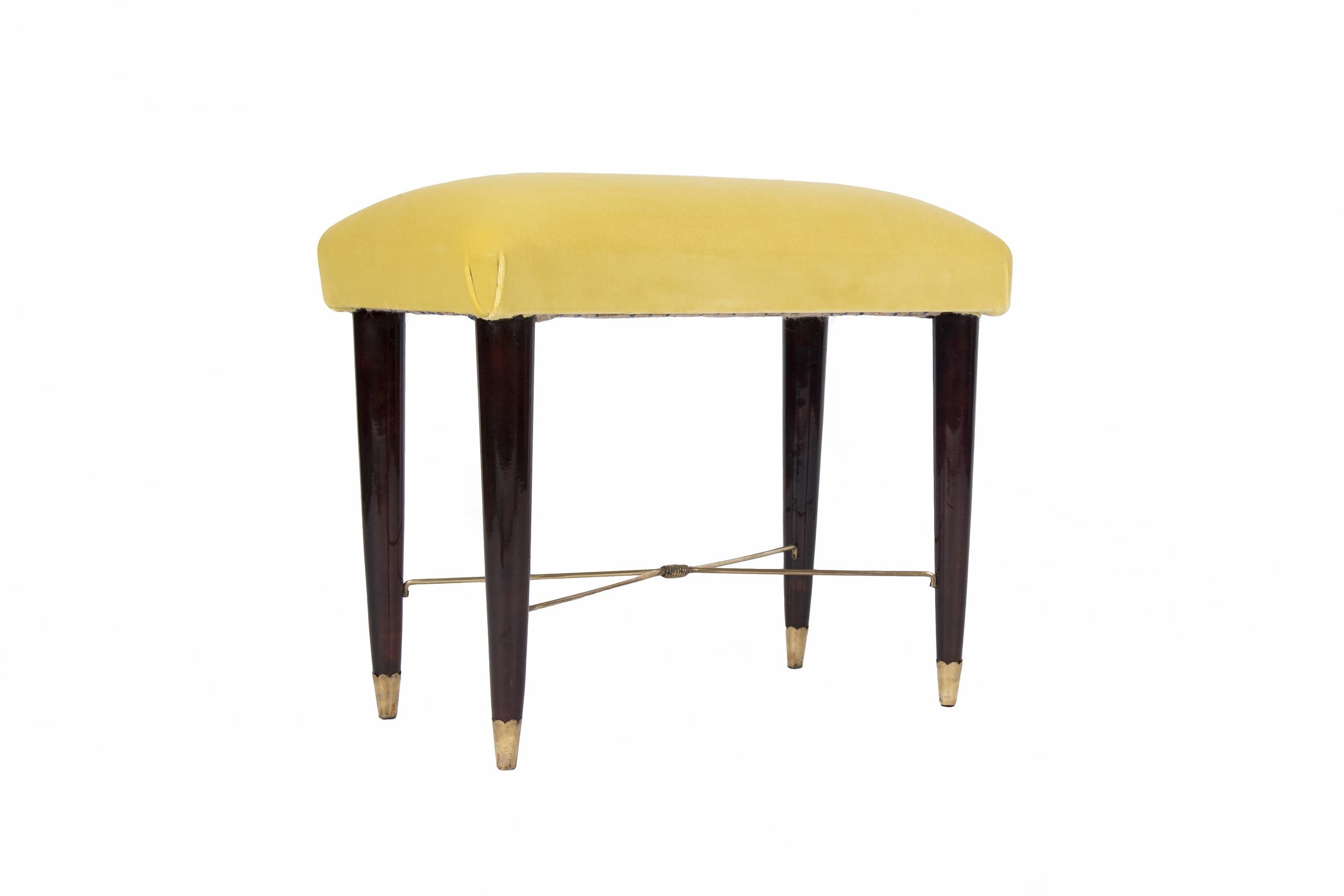 Art Deco rosewood footrest