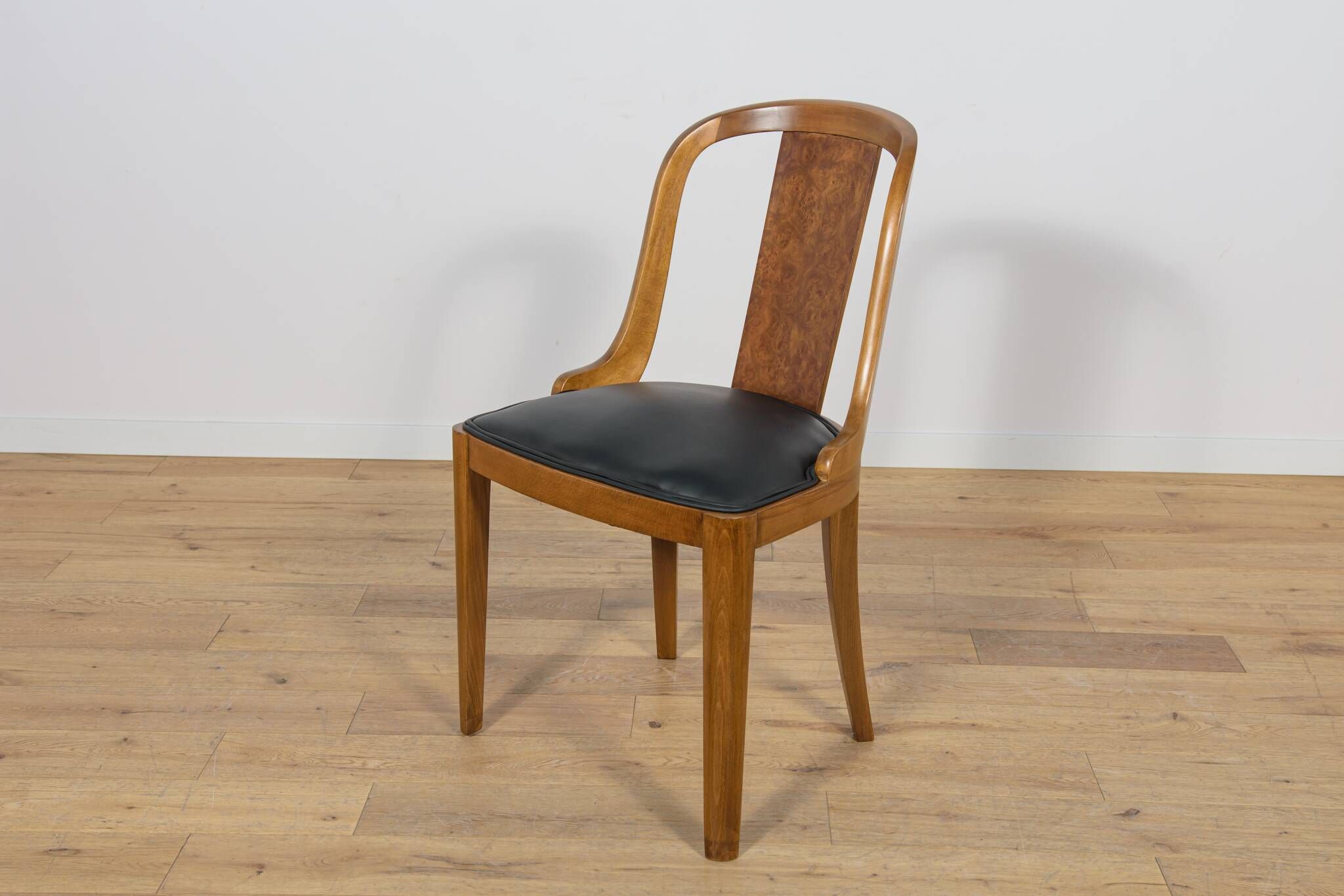 Art Deco Dining Chairs Gondola, Rene Melin, France, 1930s, Set of 6