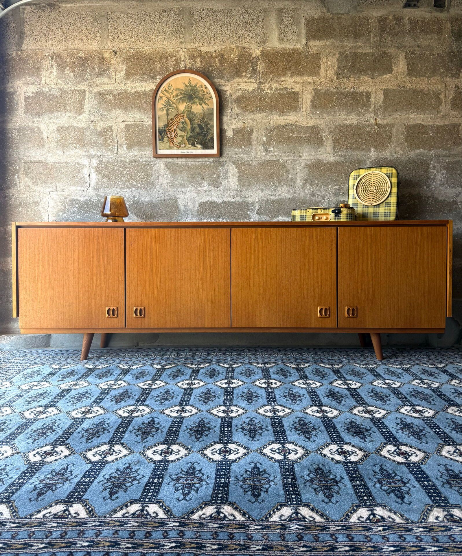 Enfilade scandinave vintage en teck, 1970