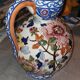 Gien earthenware pitcher peony decor.