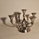 Candelabra 6 branches 50s silver metal